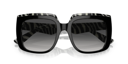 Dolce &amp; Gabbana DG4414 Top Black On Zebra-Grey Gradient Sunglasses