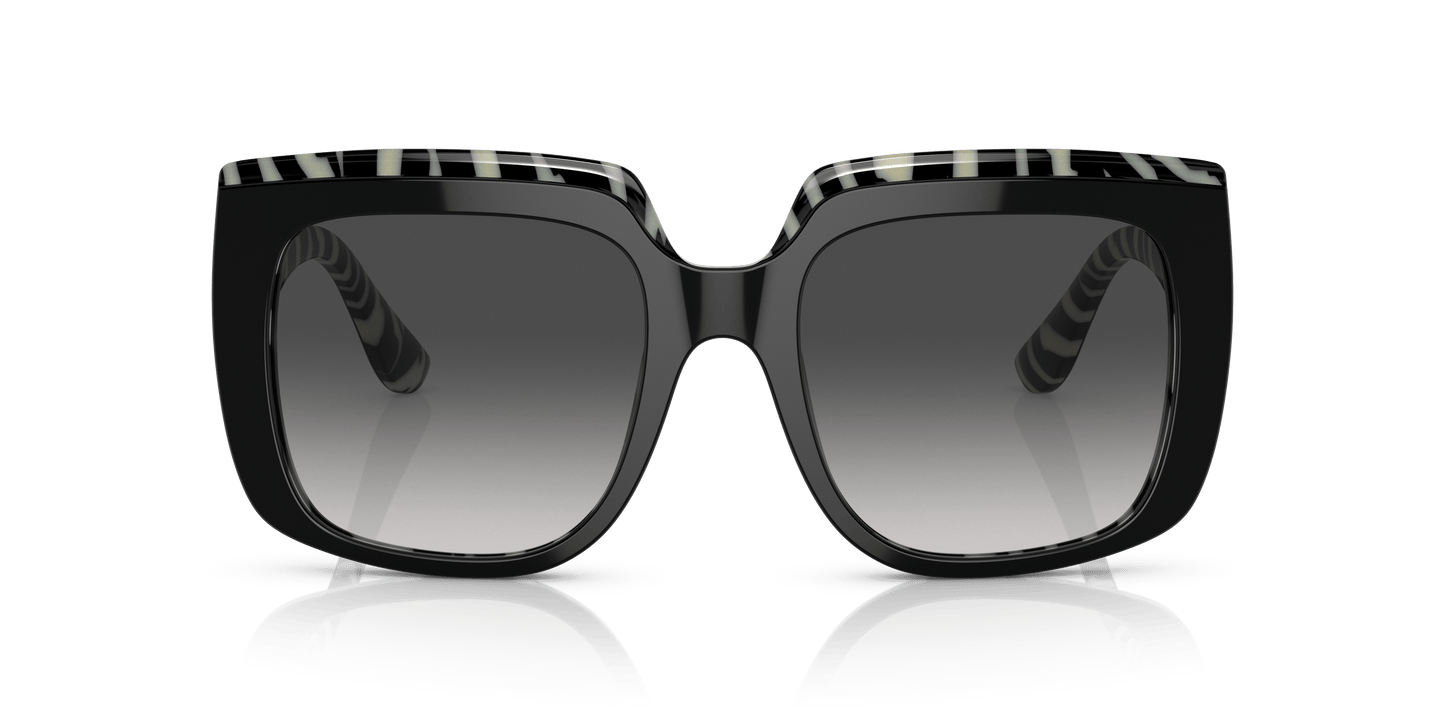 Dolce &amp; Gabbana DG4414 Top Black On Zebra-Grey Gradient Sunglasses
