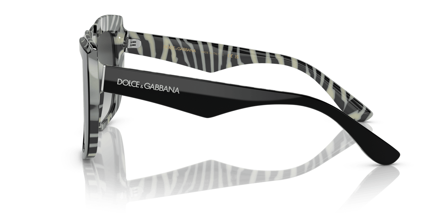 Dolce &amp; Gabbana DG4414 Top Black On Zebra-Grey Gradient Sunglasses