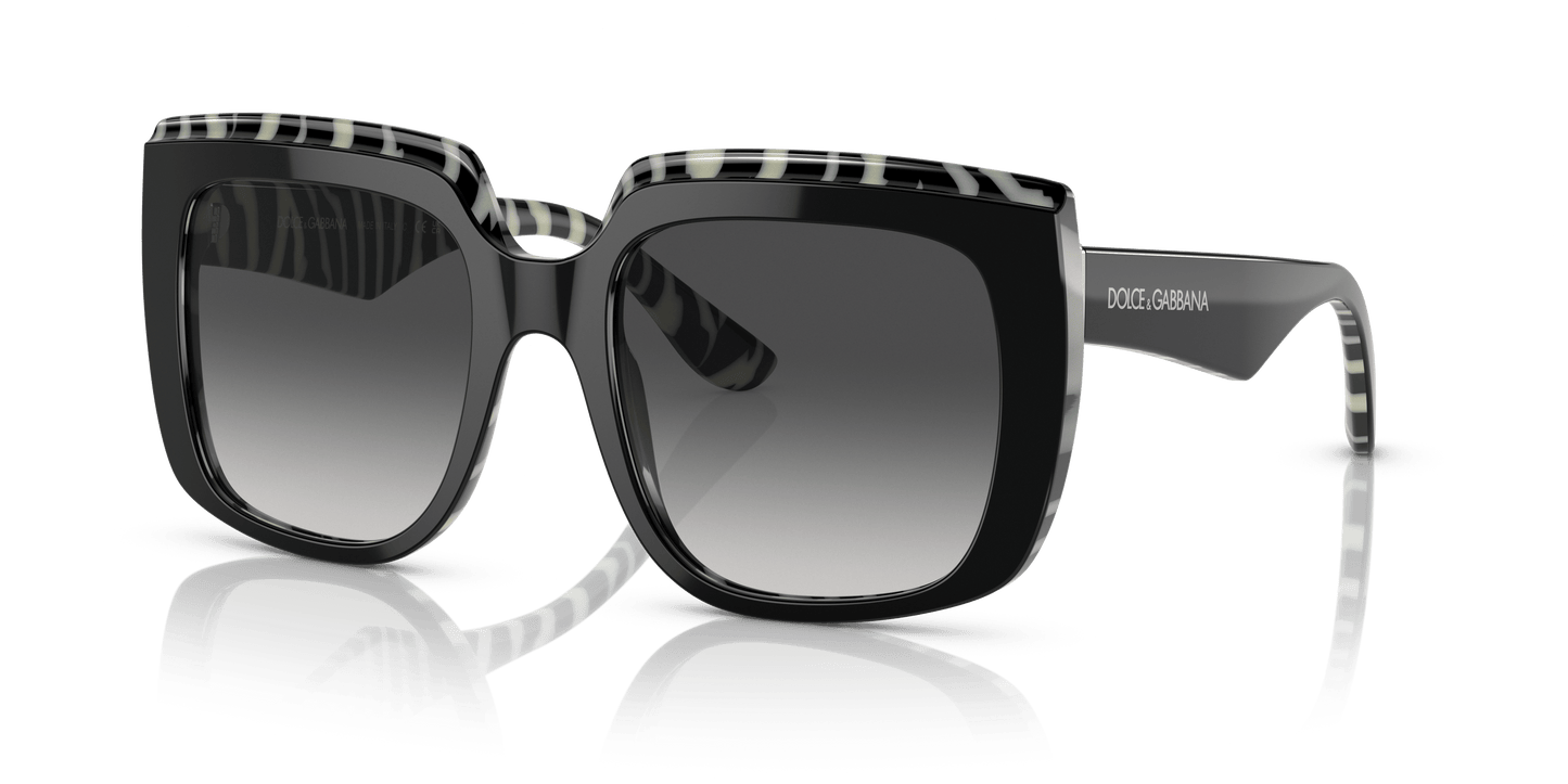 Dolce &amp; Gabbana DG4414 Top Black On Zebra-Grey Gradient Sunglasses