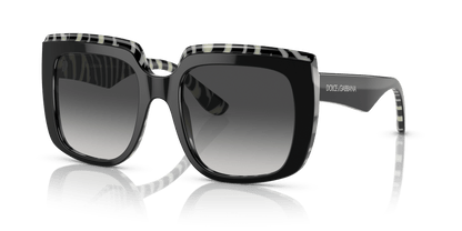 Dolce &amp; Gabbana DG4414 Top Black On Zebra-Grey Gradient Sunglasses