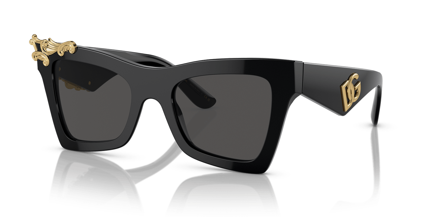 משקפי שמש דולצ'ה וגבאנה שחור-אפור כהה | Dolce&Gabbana DG4434 Black-Dark Grey
