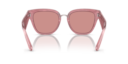 Dolce &amp; Gabbana DG4437 Fleur Pink-Pink Dark Mirror Red Sunglasses