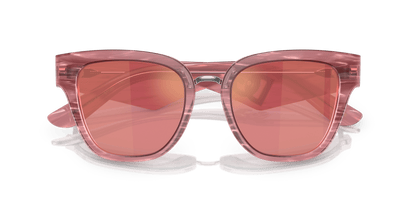 Dolce &amp; Gabbana DG4437 Fleur Pink-Pink Dark Mirror Red Sunglasses