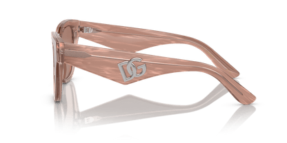 משקפי שמש דולצ'ה וגבאנה פלר קרמל-חום כהה | Dolce&Gabbana DG4437 Fleur Caramel-Dark Brown