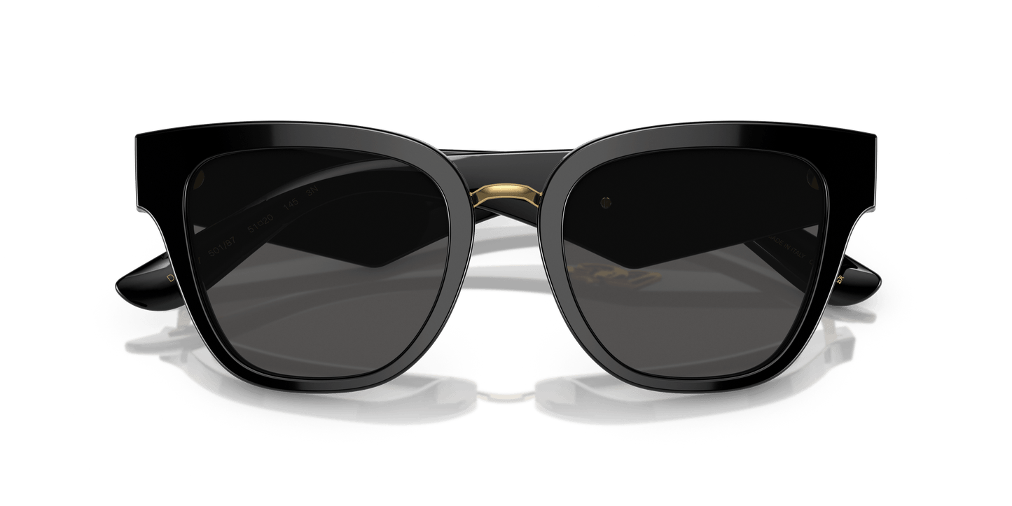 משקפי שמש דולצ'ה וגבאנה שחור-אפור כהה | Dolce&Gabbana DG4437 Black-Dark Grey