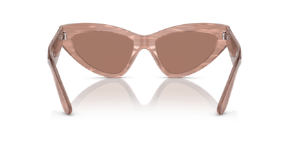 Dolce &amp; Gabbana DG4439 Fleur Caramel-Dark Brown Sunglasses