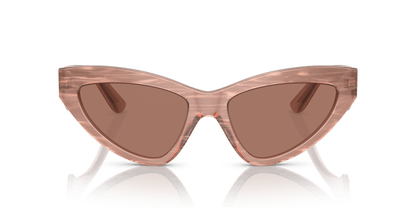 Dolce &amp; Gabbana DG4439 Fleur Caramel-Dark Brown Sunglasses