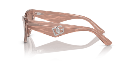 Dolce &amp; Gabbana DG4439 Fleur Caramel-Dark Brown Sunglasses
