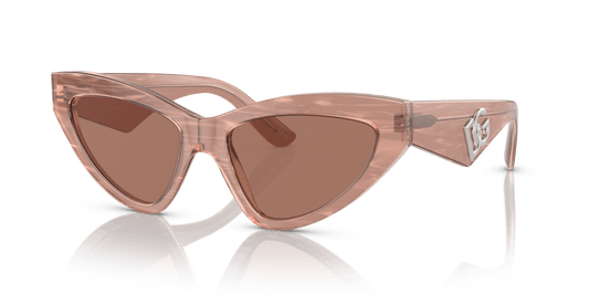 Dolce &amp; Gabbana DG4439 Fleur Caramel-Dark Brown Sunglasses