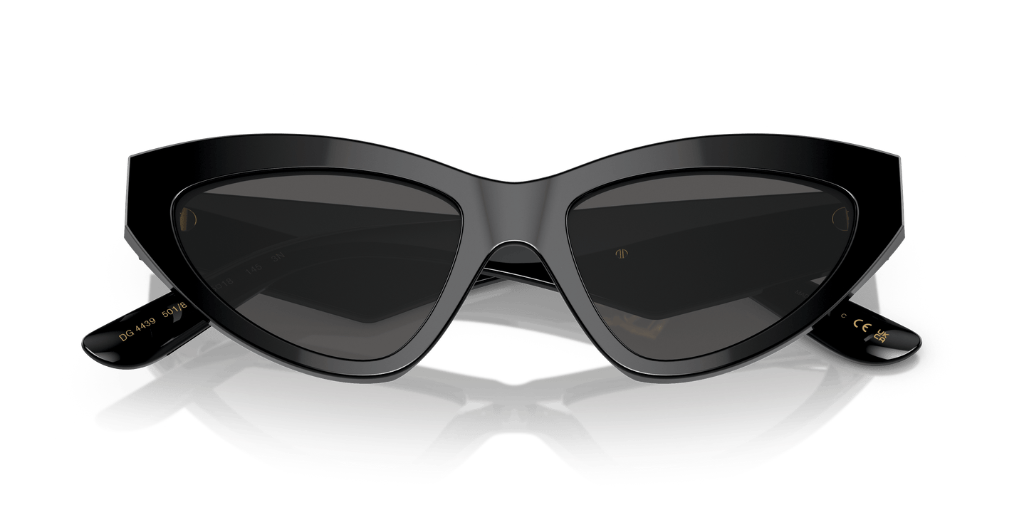 משקפי שמש דולצ'ה וגבאנה שחור-אפור כהה | Dolce&Gabbana DG4439 Black-Dark Grey