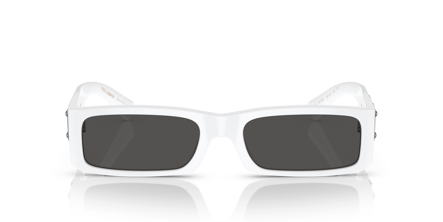 משקפי שמש דולצ'ה וגבאנה לבן-אפור כהה | Dolce&Gabbana DG4444 White-Dark Grey