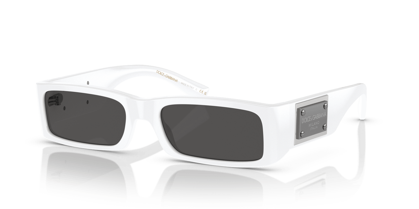 משקפי שמש דולצ'ה וגבאנה לבן-אפור כהה | Dolce&Gabbana DG4444 White-Dark Grey