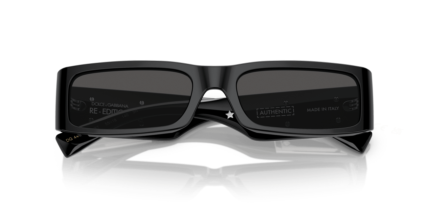 משקפי שמש דולצ'ה וגבאנה שחור-אפור כהה | Dolce&Gabbana DG4444 Black-Dark Grey