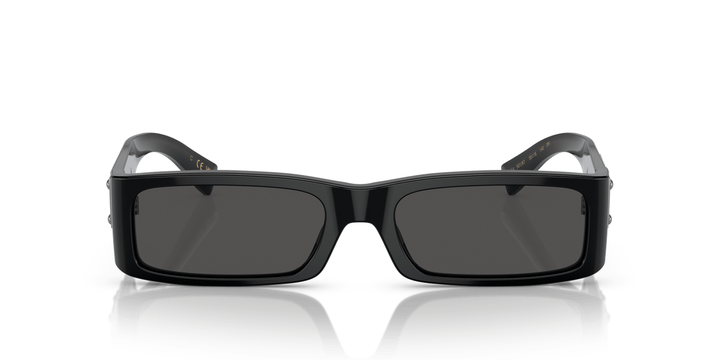 משקפי שמש דולצ'ה וגבאנה שחור-אפור כהה | Dolce&Gabbana DG4444 Black-Dark Grey