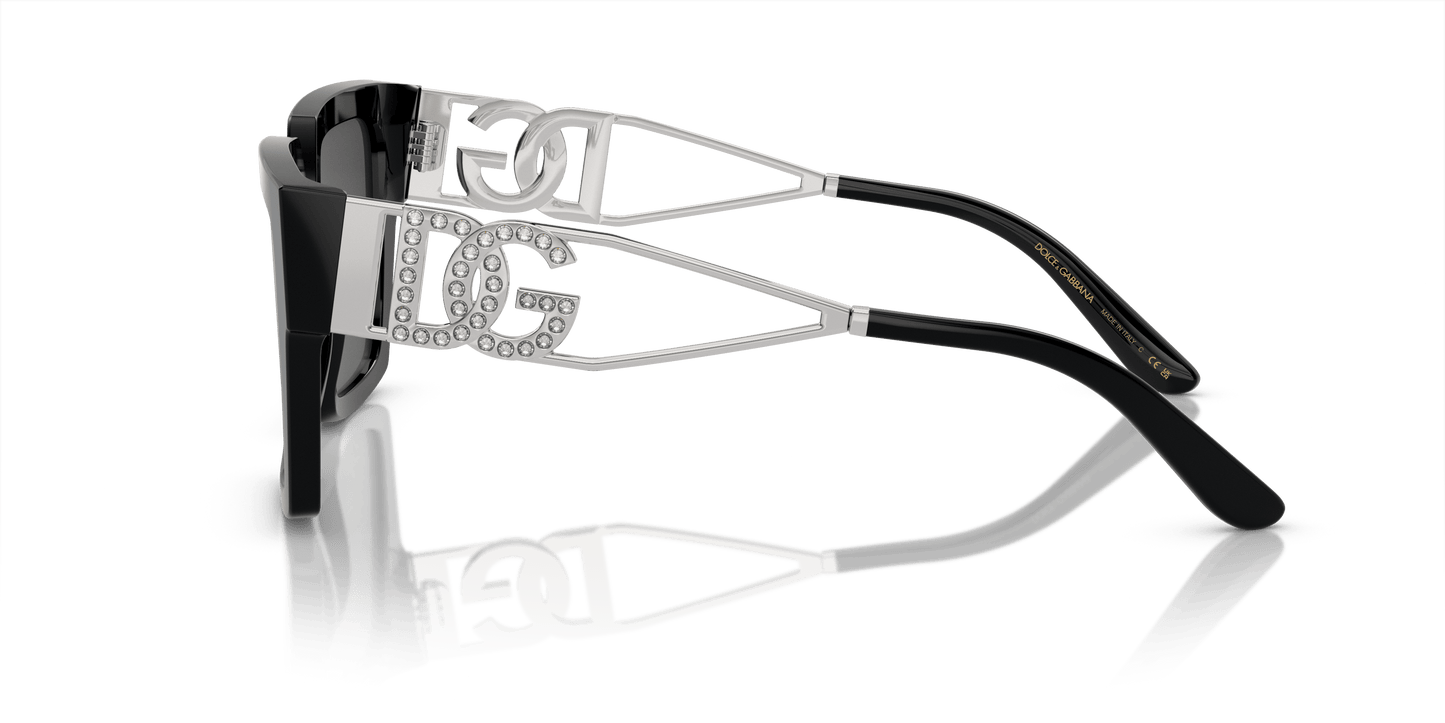 משקפי שמש דולצ'ה וגבאנה שחור-אפור כהה | Dolce&Gabbana DG4446B Black-Dark Grey