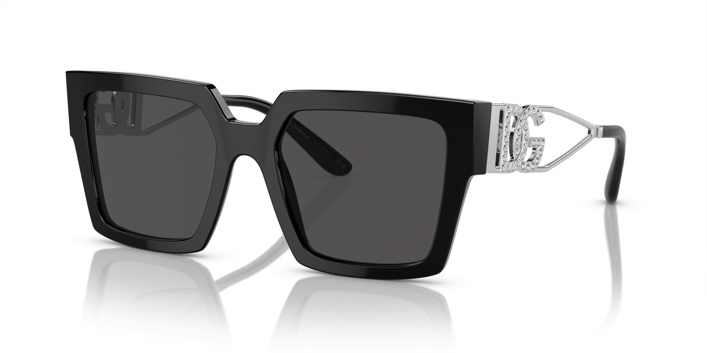 משקפי שמש דולצ'ה וגבאנה שחור-אפור כהה | Dolce&Gabbana DG4446B Black-Dark Grey