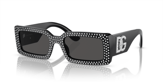 משקפי שמש דולצ'ה וגבאנה שחור-אפור כהה | Dolce&Gabbana DG4447B Black-Dark Grey