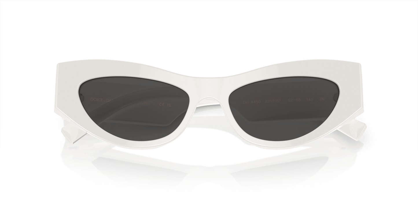 משקפי שמש דולצ'ה וגבאנה לבן-אפור כהה | Dolce&Gabbana DG4450 White-Dark Grey