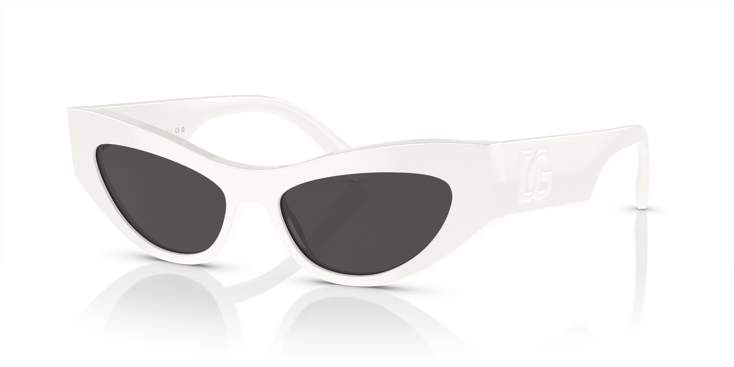 משקפי שמש דולצ'ה וגבאנה לבן-אפור כהה | Dolce&Gabbana DG4450 White-Dark Grey