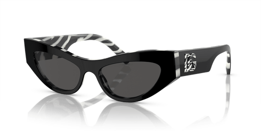 Dolce &amp; Gabbana DG4450 Black On Zebra-Dark Grey Sunglasses
