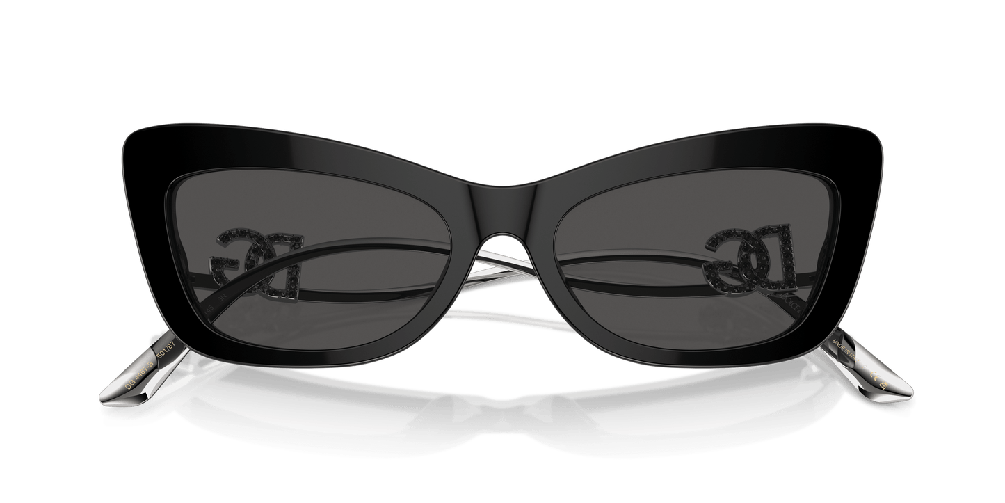 משקפי שמש דולצ'ה וגבאנה שחור-אפור כהה | Dolce&Gabbana DG4467B Black-Dark Grey