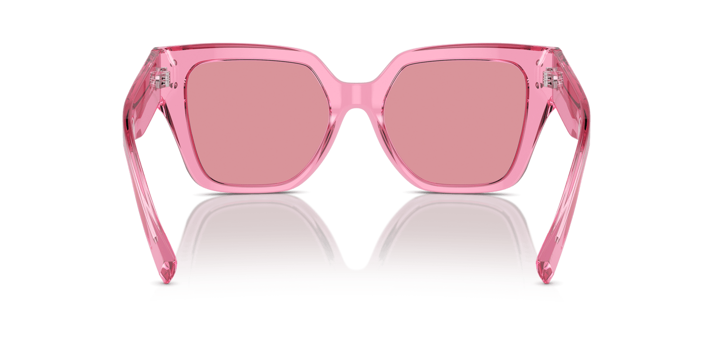 Dolce &amp; Gabbana DG4471 Transparent Pink-Pink Mirror Internal Silver Sunglasses