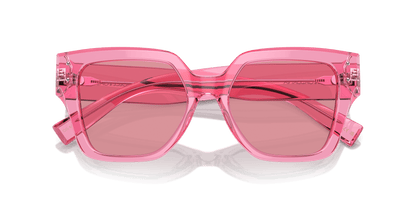Dolce &amp; Gabbana DG4471 Transparent Pink-Pink Mirror Internal Silver Sunglasses