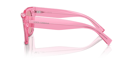 Dolce &amp; Gabbana DG4471 Transparent Pink-Pink Mirror Internal Silver Sunglasses