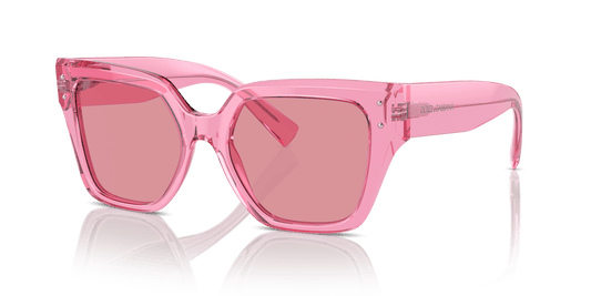 Dolce &amp; Gabbana DG4471 Transparent Pink-Pink Mirror Internal Silver Sunglasses