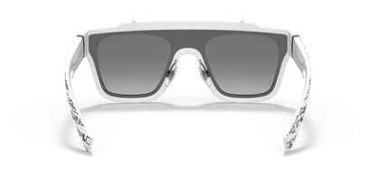 Dolce &amp; Gabbana DG6125 White-Light Grey Mirror Grad Silver Sunglasses