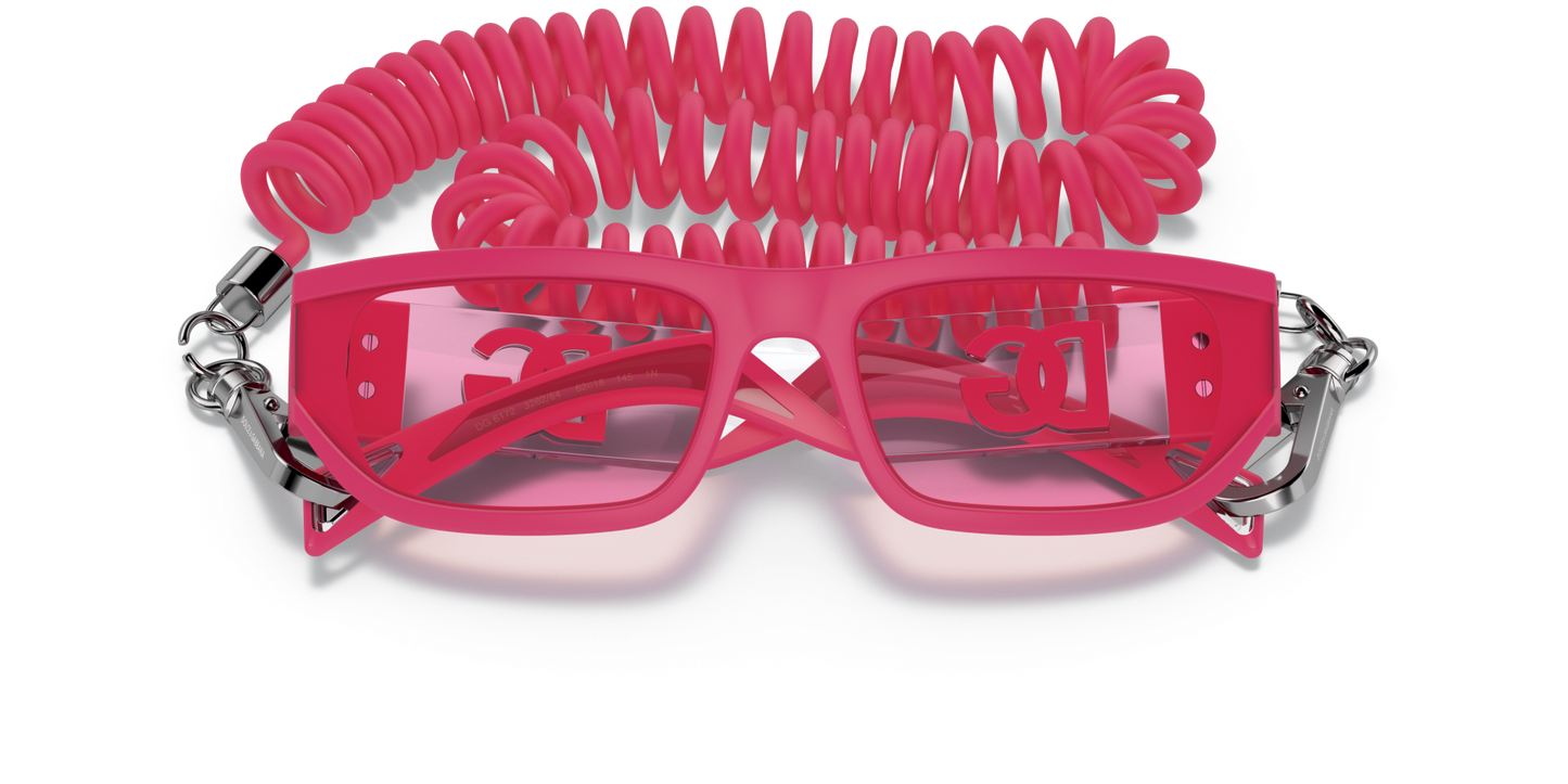 Dolce &amp; Gabbana DG6172 Pink Rubber-Pink Sunglasses