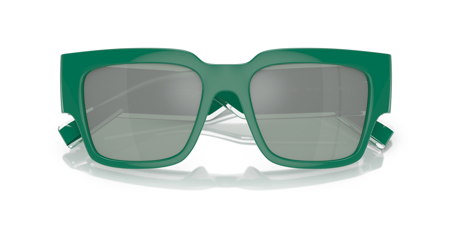 Dolce &amp; Gabbana DG6184 Green-Petrol Green Mirror Silver Sunglasses