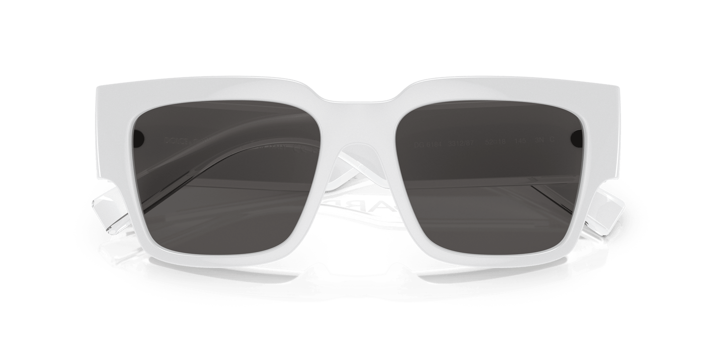 משקפי שמש דולצ'ה וגבאנה לבן-אפור כהה | Dolce&Gabbana DG6184 White-Dark Grey