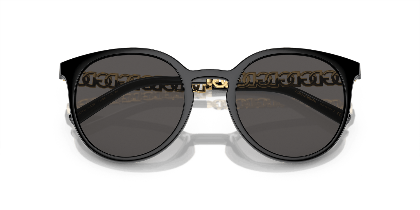 משקפי שמש דולצ'ה וגבאנה שחור-אפור כהה | Dolce&Gabbana DG6189U Black-Dark Grey