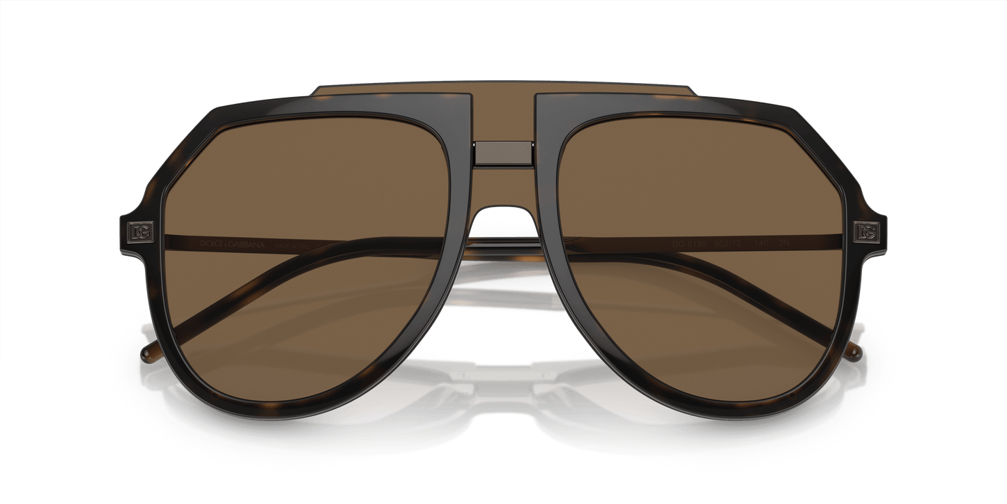 משקפי שמש דולצ'ה וגבאנה הוואנה-חום כהה | Dolce&Gabbana DG6195 Havana-Dark Brown