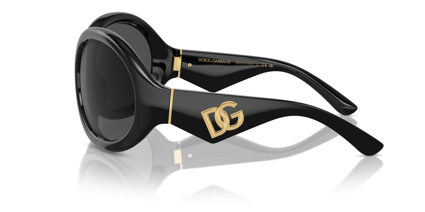 משקפי שמש דולצ'ה וגבאנה שחור-אפור כהה | Dolce&Gabbana DG6201 Black-Dark Grey