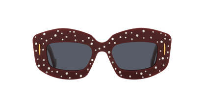 משקפי שמש לואווה אדום מבריק-כחול | LOEWE Anagram Lw4114Is Red Shiny-Blue
