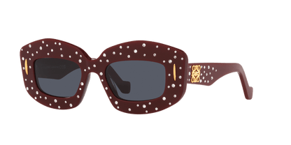 משקפי שמש לואווה אדום מבריק-כחול | LOEWE Anagram Lw4114Is Red Shiny-Blue