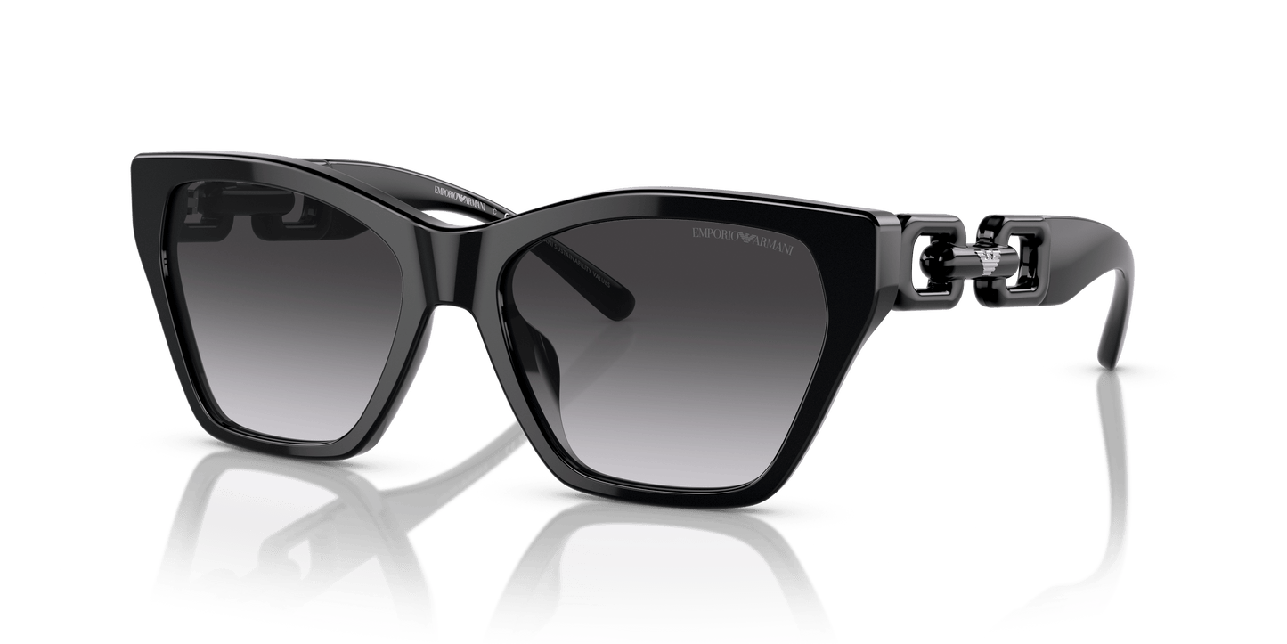 משקפי שמש של דולצ'ה וגבאנה עשן שחור מבריק | Emporio Armani EA4203U Shiny Black-Gradient Smoke