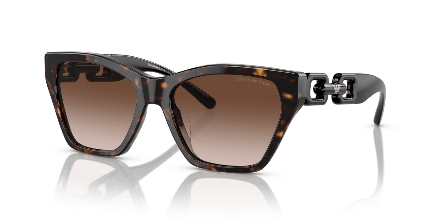 משקפי שמש דולצ'ה וגבאנה חום מבריק בהוואנה | Emporio Armani EA4203U Shiny Havana-Gradient Brown