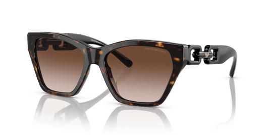 משקפי שמש דולצ'ה וגבאנה חום מבריק בהוואנה | Emporio Armani EA4203U Shiny Havana-Gradient Brown