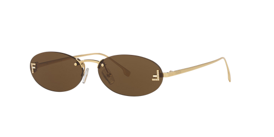 Fendi Gold-Green Sunglasses | FENDI FE4075US Gold-Green