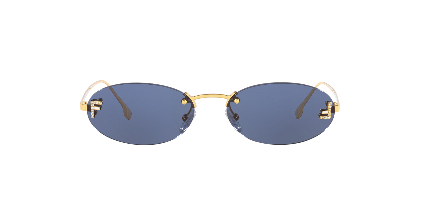 Fendi Gold-Blue Sunglasses | FENDI FE4075US Gold-Blue