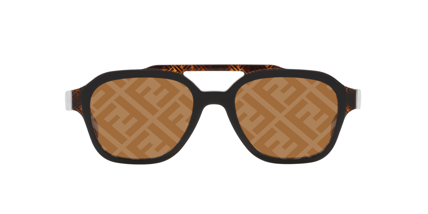 Fendi Sunglasses Black-Brown | FENDI Bilayer FE40076U Black-Brown