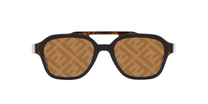 Fendi Sunglasses Black-Brown | FENDI Bilayer FE40076U Black-Brown