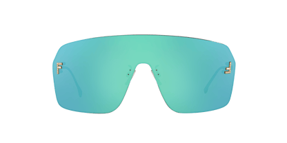 Fendi Gold-Blue Sunglasses | FENDI First Crystal Fe4121Us Gold-Blue