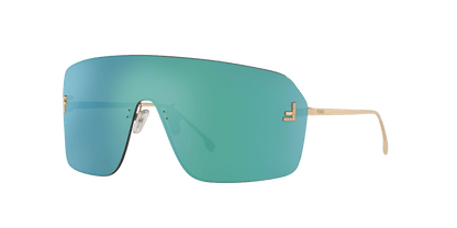 Fendi Gold-Blue Sunglasses | FENDI First Crystal Fe4121Us Gold-Blue