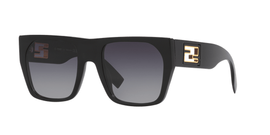 Fendi Baguette Fe40124I Black Shiny-Grey Sunglasses