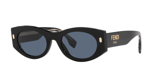 Fendi Roma Fe40125I Black Shiny-Blue Sunglasses